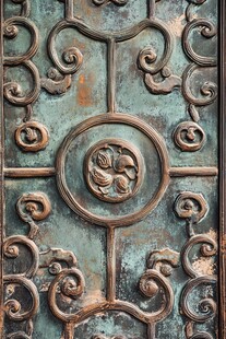 复古青铜雕花金属纹饰