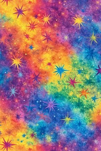 梦幻多彩星星图案背景