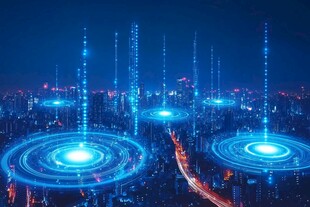 科技夜景 城市中的未来之光