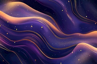梦幻紫金色流动星空背景