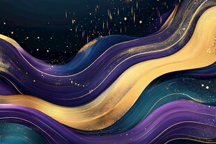 梦幻炫彩流动波浪背景图