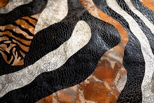 动物纹理拼接皮革特写