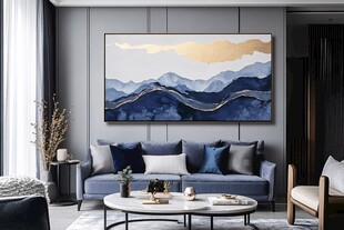现代客厅的艺术装饰风景
