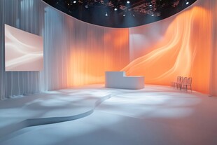 现代时尚演播厅场景设计