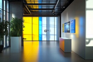 现代科技风办公大厅场景