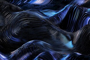 蓝黑动感波浪3D纹理背景