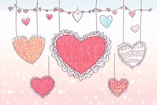 手绘爱心装饰图