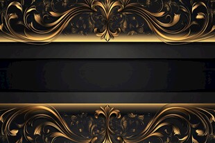 黑金奢华花纹装饰背景图