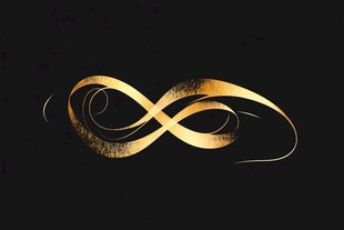 金色无限符号艺术图案