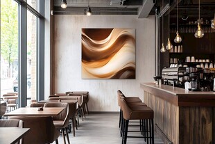 现代简约风咖啡馆室内一角