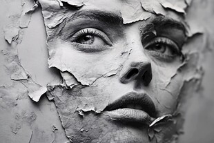 剥落面容 破碎美感的视觉冲击