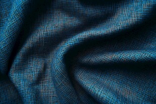 蓝色格子布料纹理特写
