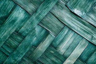 翠绿编织纹理特写