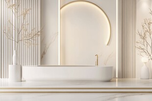 极简优雅的现代浴室空间