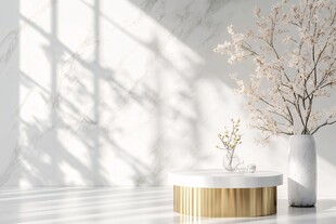 简约室内景 花瓶茶几光影美