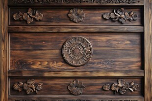 中式雕花木质抽屉细节