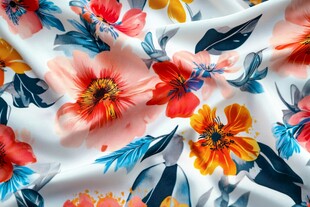 花卉印花布料图案展示