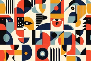 抽象几何图案艺术插画