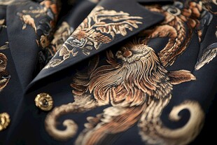 中式刺绣男装精致细节