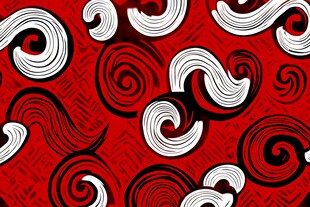 红色旋涡抽象图案纹理
