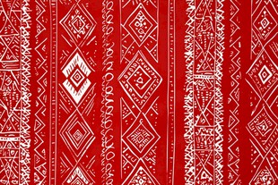 红色民族风几何图案纹理