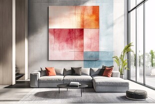 现代简约风客厅艺术挂画