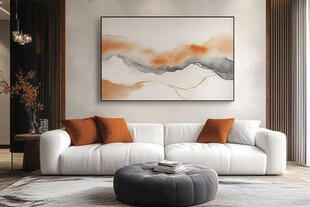 现代简约风客厅艺术挂画