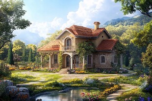 田园中的浪漫欧式别墅