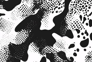 黑白半调抽象图案纹理