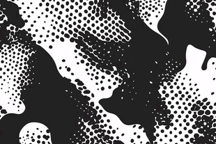 黑白波点抽象纹理图案