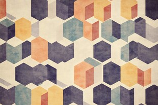 几何六边形多彩图案背景