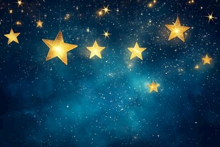 梦幻星空下的璀璨星星