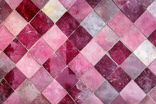 粉色菱形马赛克瓷砖纹理