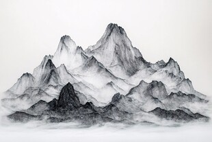 水墨群山图