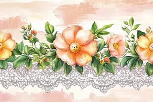 花卉蕾丝装饰图案