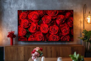 大屏红玫瑰装点温馨空间