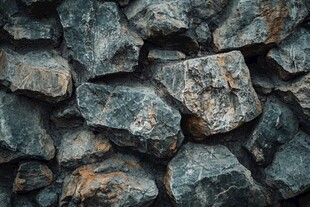 石块堆砌的自然纹理画面