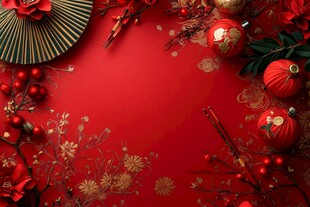 喜庆中国风新年装饰背景