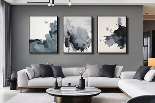 现代简约风客厅艺术挂画