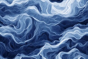 蓝色梦幻海浪纹理图案