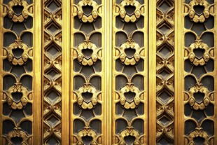 精美金色雕花金属装饰图案