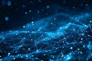 梦幻蓝色科技网络背景图