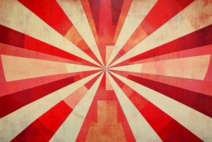 放射状红白几何复古背景