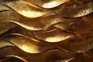 金色波浪纹理背景图案