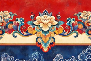 中式传统花卉纹饰图案