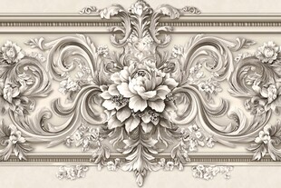 欧式古典花卉浮雕装饰图案