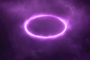 紫色发光圆环梦幻背景