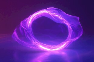 紫色炫光环形特效画面