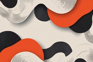 抽象几何波浪图案背景