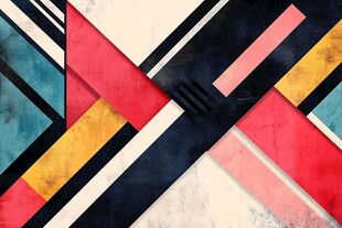 几何色彩拼接抽象艺术图